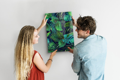 Tableau magnétique décoratif feuilles exotiques