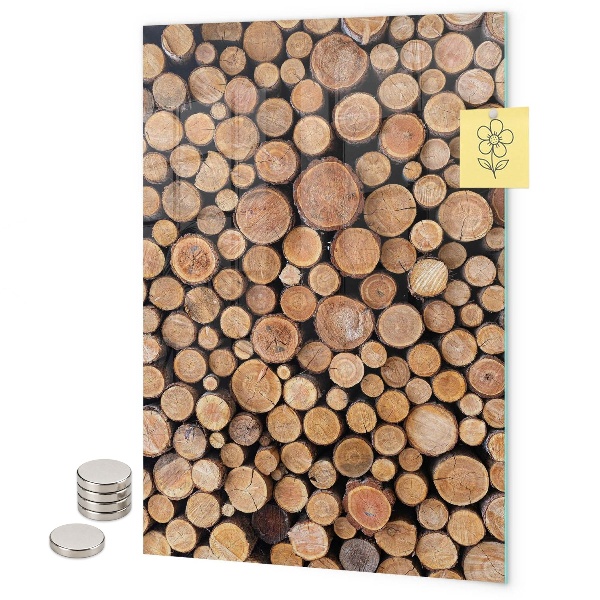 Tableau magnétique décoratif troncs d'arbres