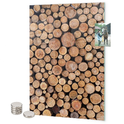 Tableau magnétique décoratif troncs d'arbres
