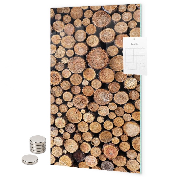 Tableau magnétique décoratif troncs d'arbres