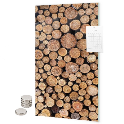 Tableau magnétique décoratif troncs d'arbres