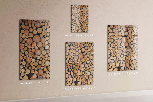 Tableau magnétique décoratif troncs d'arbres