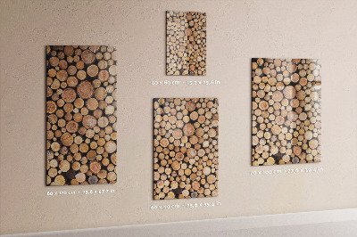 Tableau magnétique décoratif troncs d'arbres