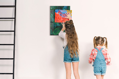 Tableau aimanté Grandes feuilles vertes