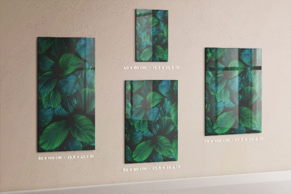 Tableau aimanté Grandes feuilles vertes