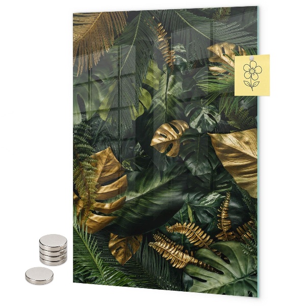 Tableau magnétique décoratif feuilles tropicales