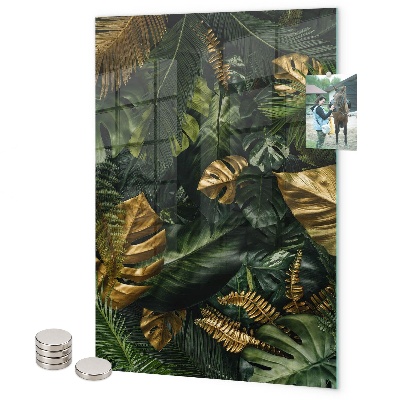 Tableau magnétique décoratif feuilles tropicales
