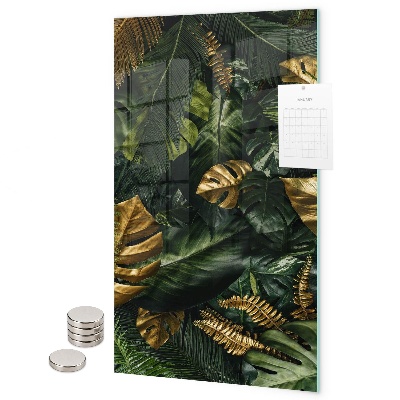 Tableau magnétique décoratif feuilles tropicales