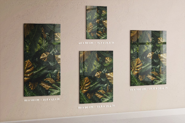 Tableau magnétique décoratif feuilles tropicales