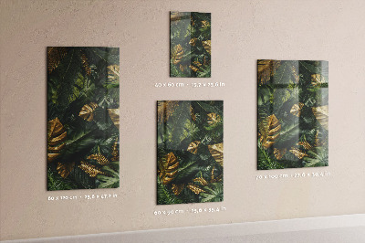 Tableau magnétique décoratif feuilles tropicales