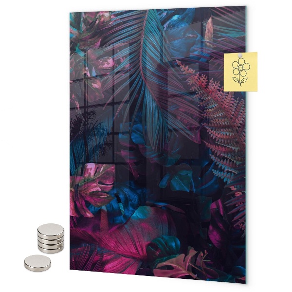 Tableau aimanté feuilles tropicales