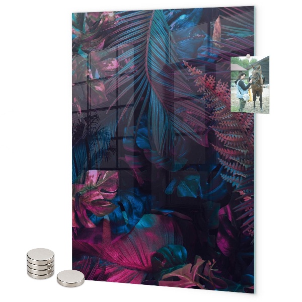 Tableau aimanté feuilles tropicales