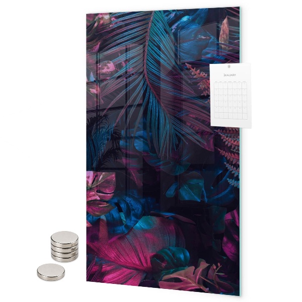 Tableau aimanté feuilles tropicales