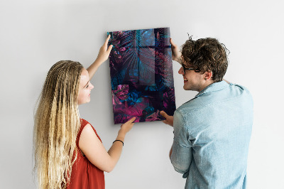 Tableau aimanté feuilles tropicales