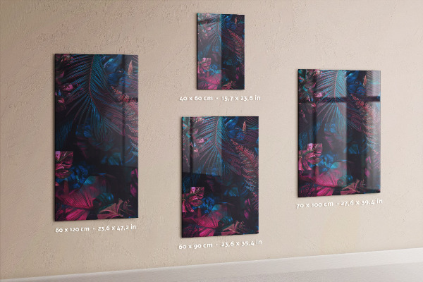 Tableau aimanté feuilles tropicales