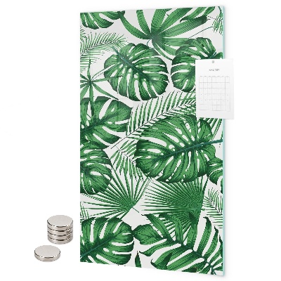Tableau magnétique décoratif feuilles de monstera tropicales
