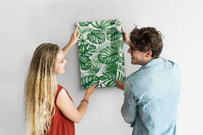 Tableau magnétique décoratif feuilles de monstera tropicales