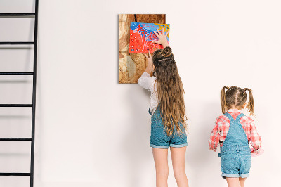 Tableau magnétique décoratif Bois naturel