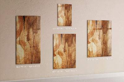 Tableau magnétique décoratif Bois naturel