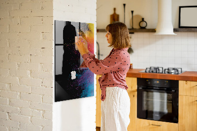 Tableau magnétique effaçable Un tableau coloré pour présenter des photos