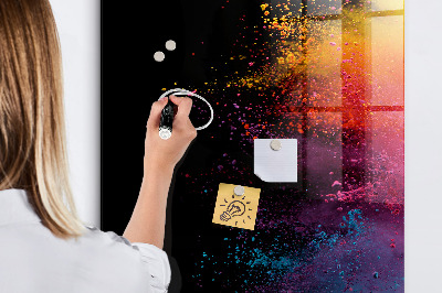 Tableau magnétique effaçable Un tableau coloré pour présenter des photos