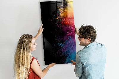 Tableau magnétique effaçable Un tableau coloré pour présenter des photos