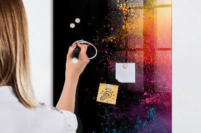 Tableau magnétique effaçable Un tableau coloré pour présenter des photos