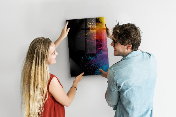 Tableau magnétique effaçable Un tableau coloré pour présenter des photos