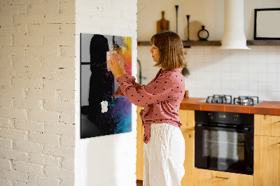 Tableau magnétique effaçable Un tableau coloré pour présenter des photos