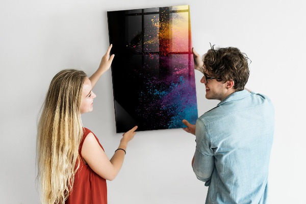 Tableau magnétique effaçable Un tableau coloré pour présenter des photos