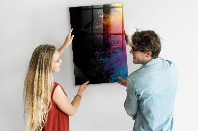 Tableau magnétique effaçable Un tableau coloré pour présenter des photos