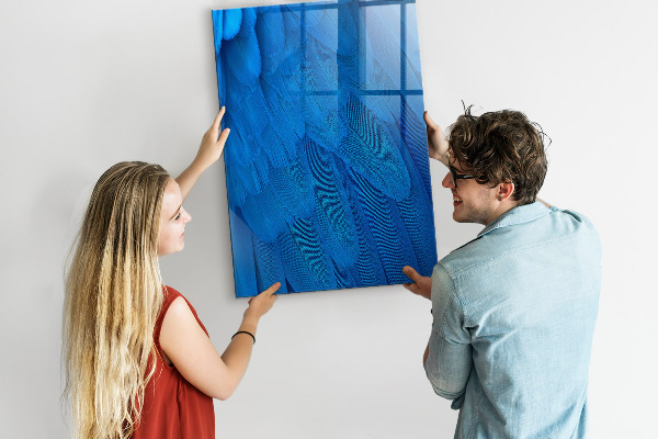 Tableau magnétique effaçable Tableau bleu pour les photos et les notes
