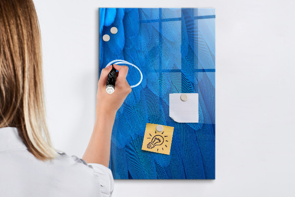 Tableau magnétique effaçable Tableau bleu pour les photos et les notes