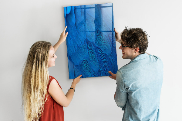 Tableau magnétique effaçable Tableau bleu pour les photos et les notes