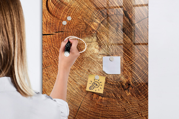Tableau effaçable magnétique Tableau mémo à motif bois