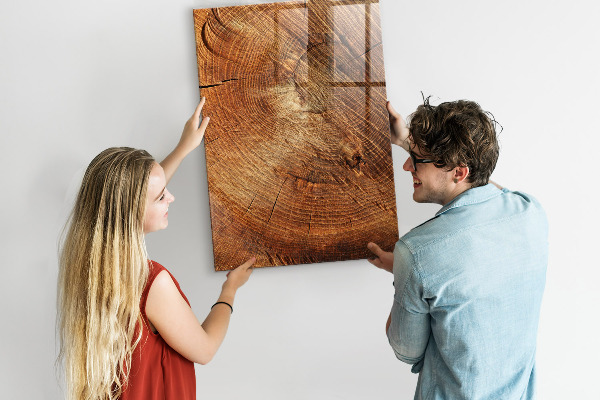 Tableau effaçable magnétique Tableau mémo à motif bois
