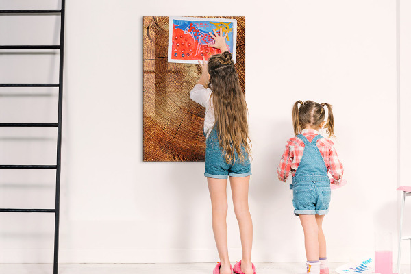 Tableau effaçable magnétique Tableau mémo à motif bois