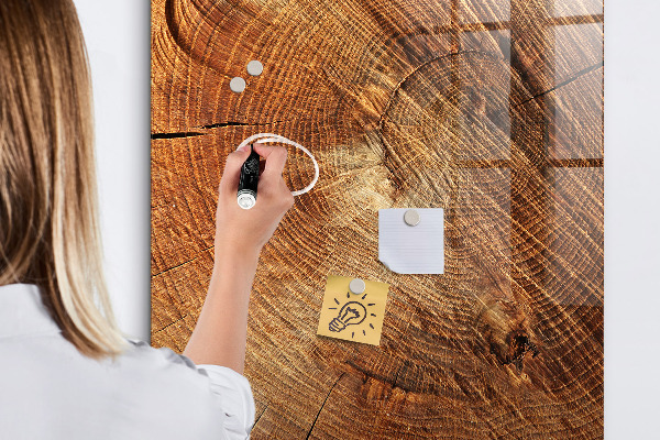 Tableau effaçable magnétique Tableau mémo à motif bois