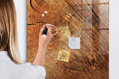 Tableau effaçable magnétique Tableau mémo à motif bois