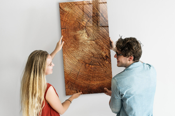 Tableau effaçable magnétique Tableau mémo à motif bois