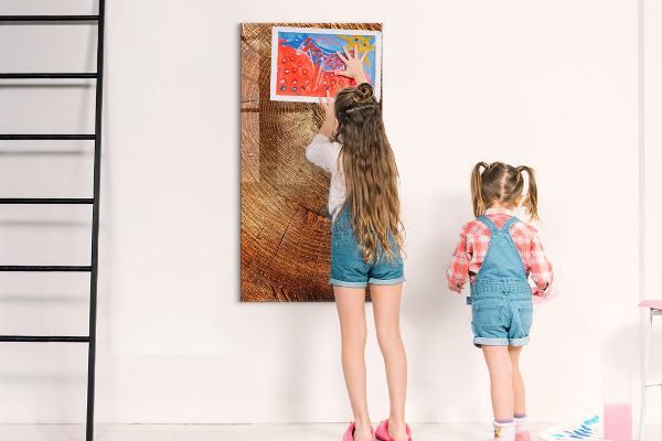 Tableau effaçable magnétique Tableau mémo à motif bois