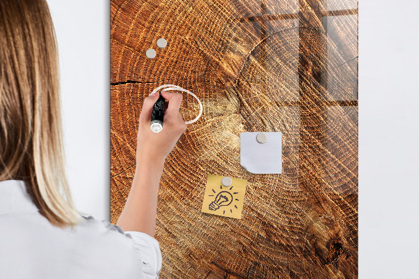 Tableau effaçable magnétique Tableau mémo à motif bois