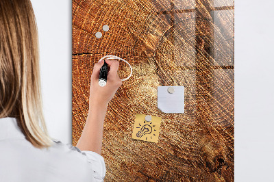 Tableau effaçable magnétique Tableau mémo à motif bois