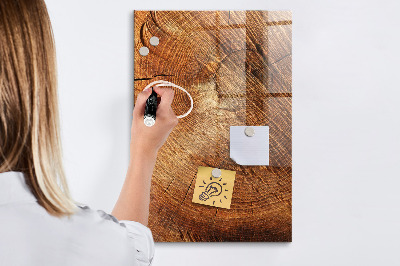 Tableau effaçable magnétique Tableau mémo à motif bois