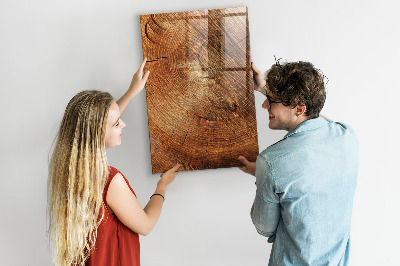 Tableau effaçable magnétique Tableau mémo à motif bois