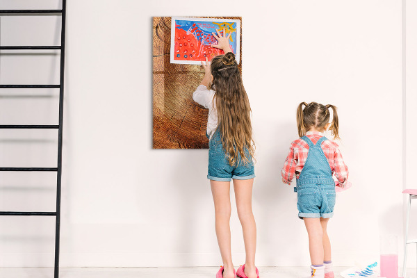 Tableau effaçable magnétique Tableau mémo à motif bois
