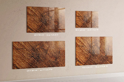 Tableau magnétique effaçable Organiseur de photos sur une planche en bois