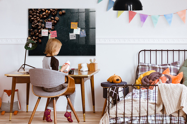 Tableau effaçable magnétique Café et souvenirs en un seul endroit