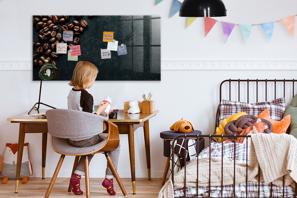 Tableau effaçable magnétique Café et souvenirs en un seul endroit