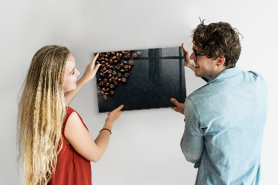 Tableau effaçable magnétique Café et souvenirs en un seul endroit